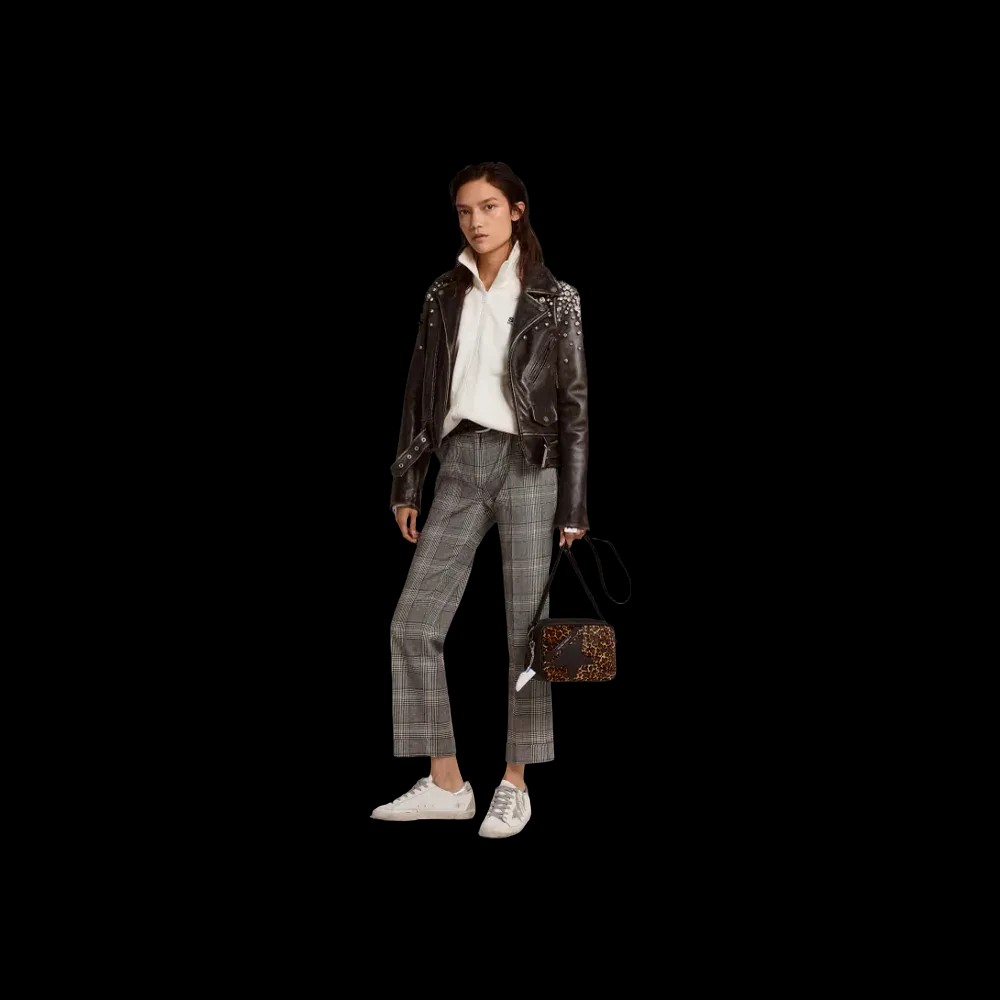 Golden Goose Super-Star With Silver Heel Tab And Metal Stud Lettering - HypeFly India View 4