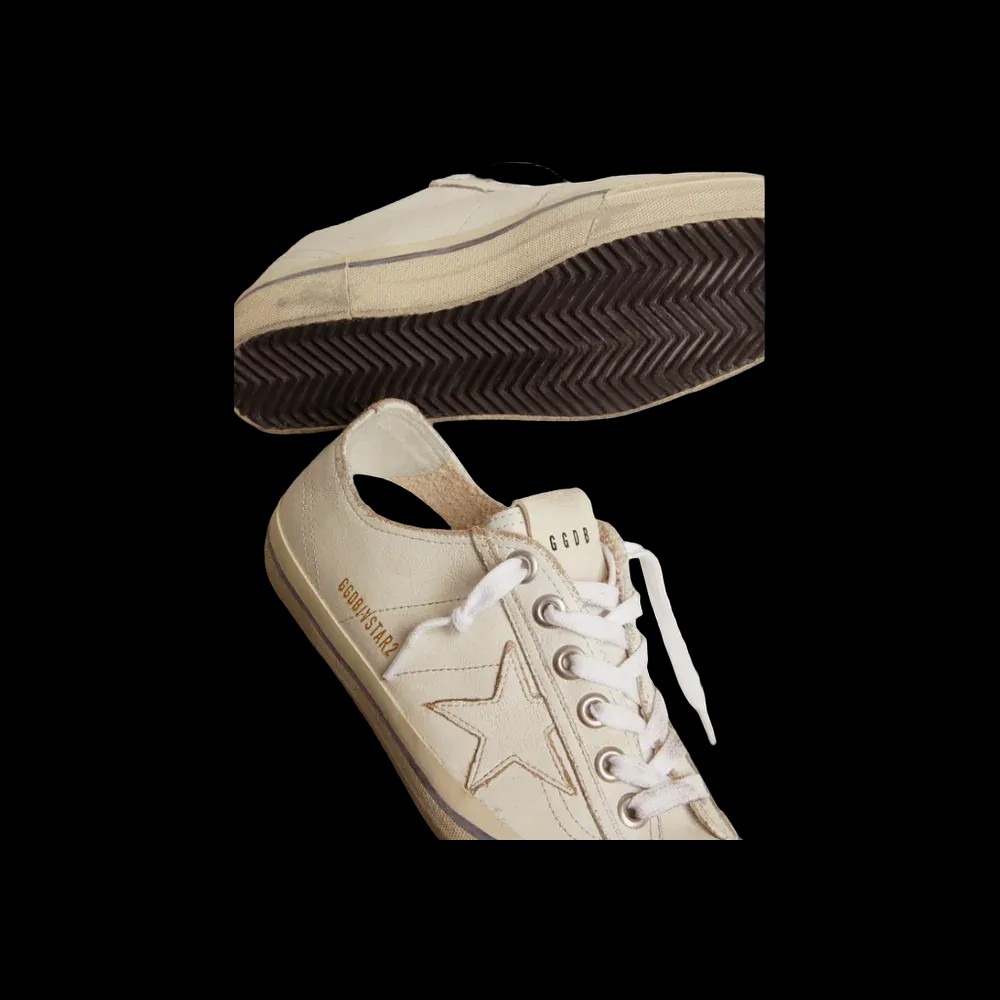 Golden Goose V-Star In Vintage Effect Leather - HypeFly India View 2
