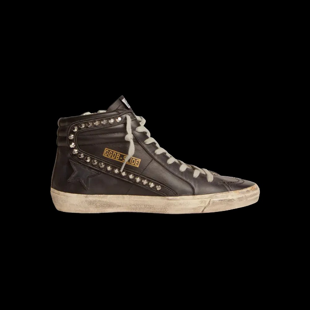 Golden Goose Slide Black With Studs - HypeFly India View 1