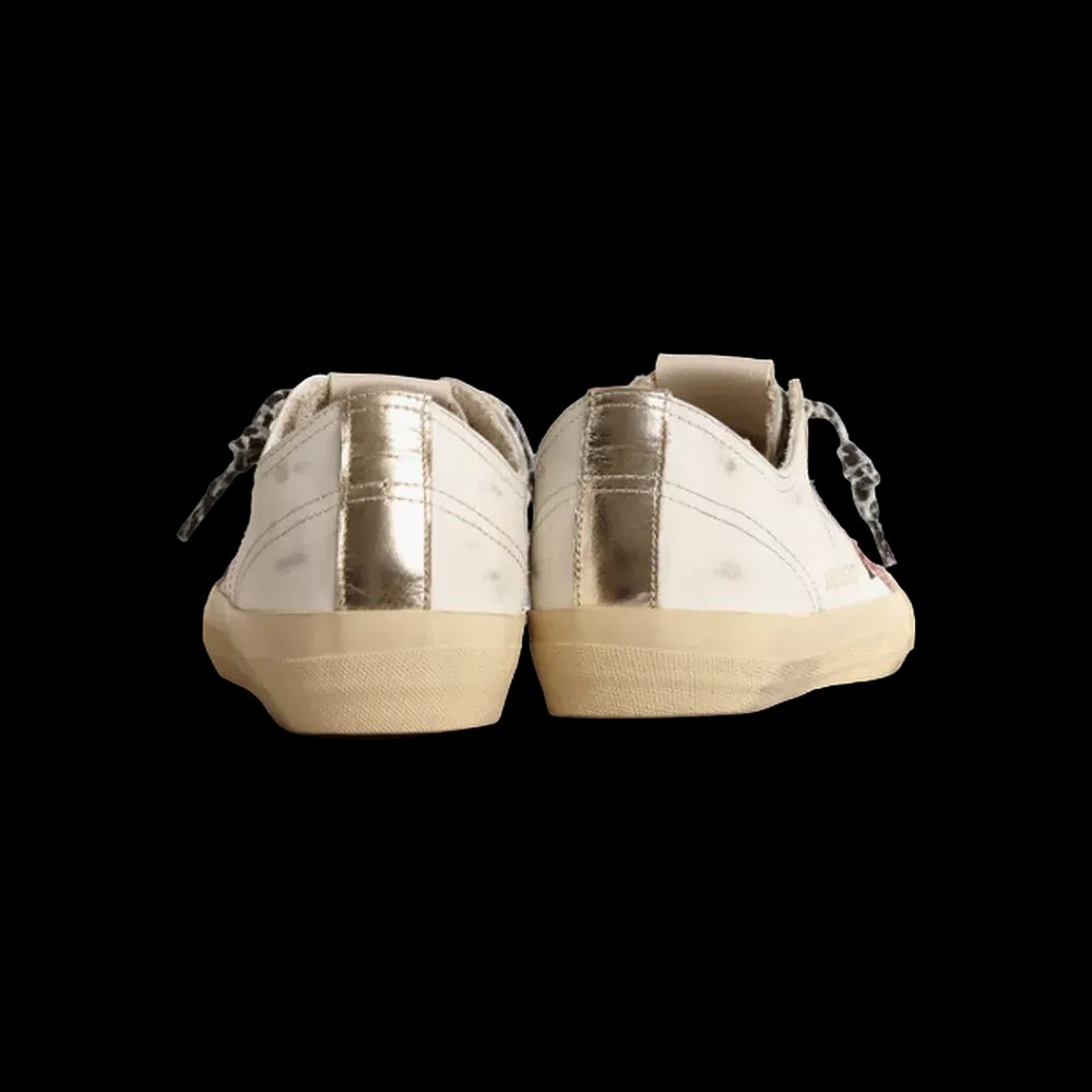 Golden Goose V-Star With Pink Glitter Star And Metallic Leather Heel Tab - HypeFly India View 3