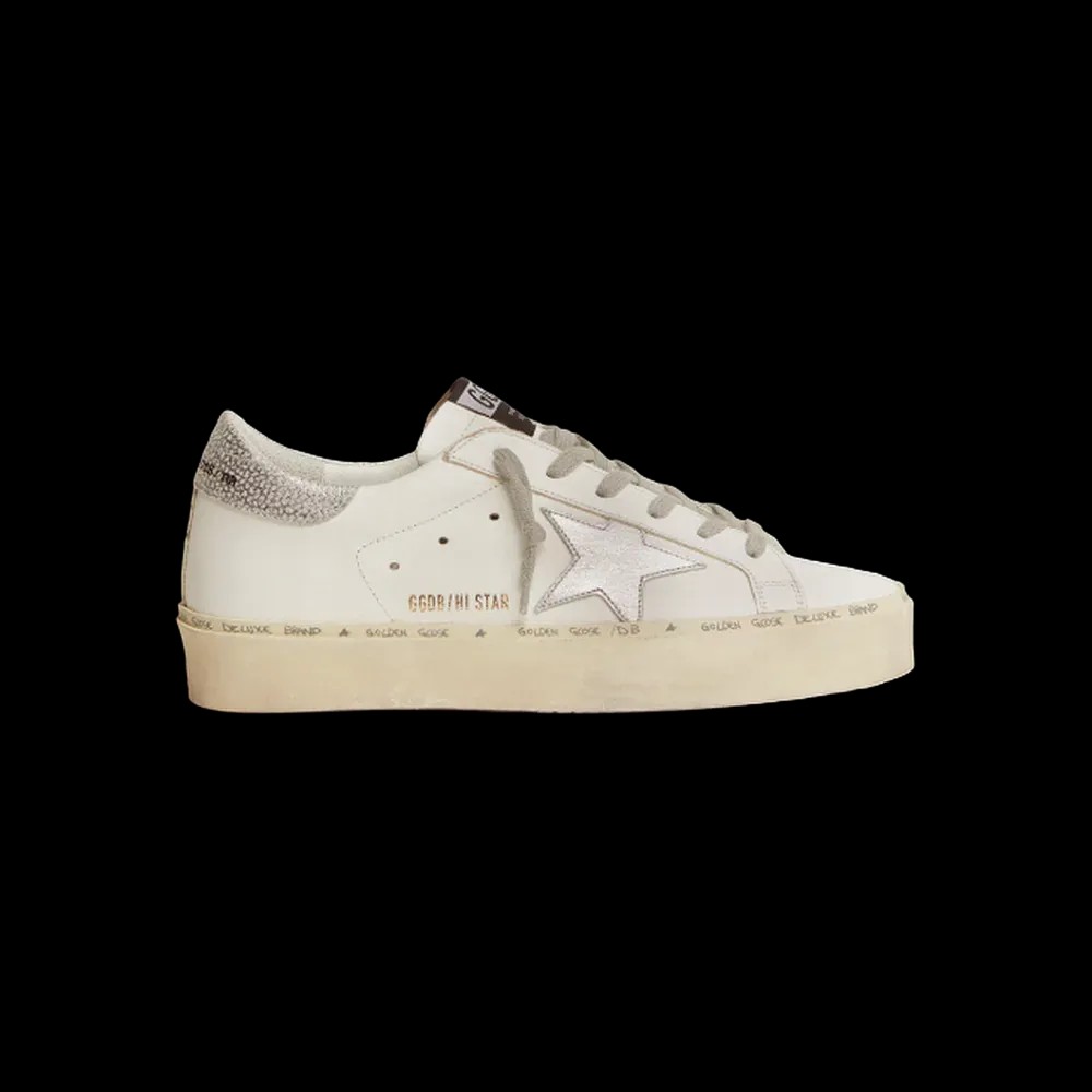 Golden Goose Hi Star With Star And Metallic Silver Heel - HypeFly India View 1