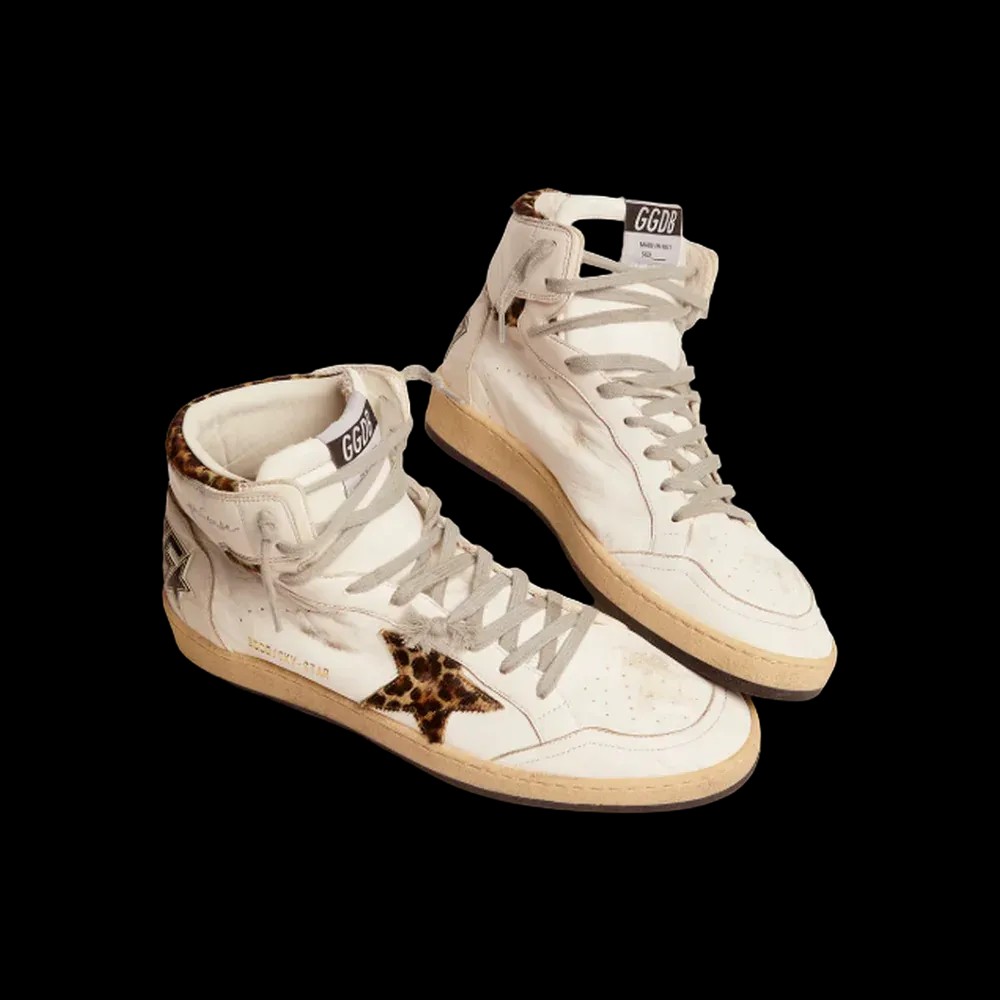 Golden Goose Sky-Star With Signature And Leopard Print Pony Skin Inserts - HypeFly India View 2
