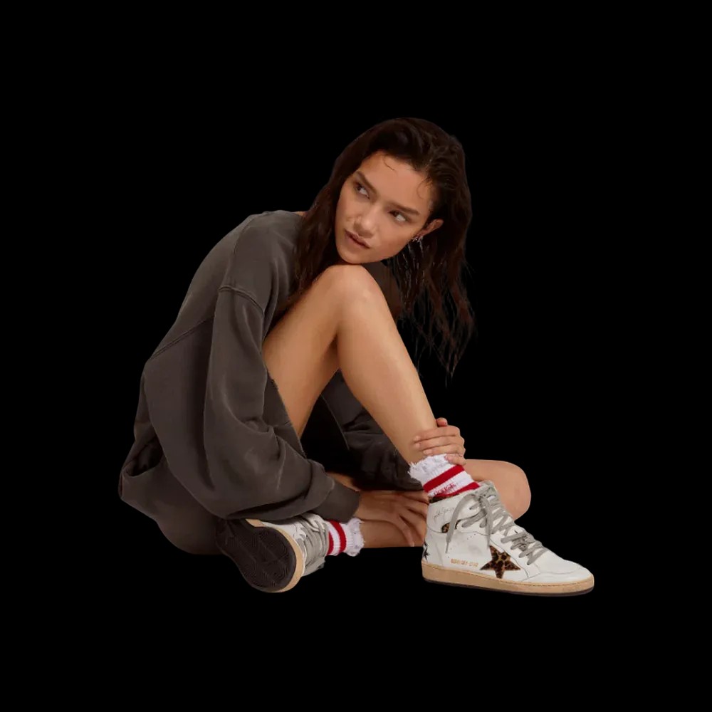 Golden Goose Sky-Star With Signature And Leopard Print Pony Skin Inserts - HypeFly India View 5
