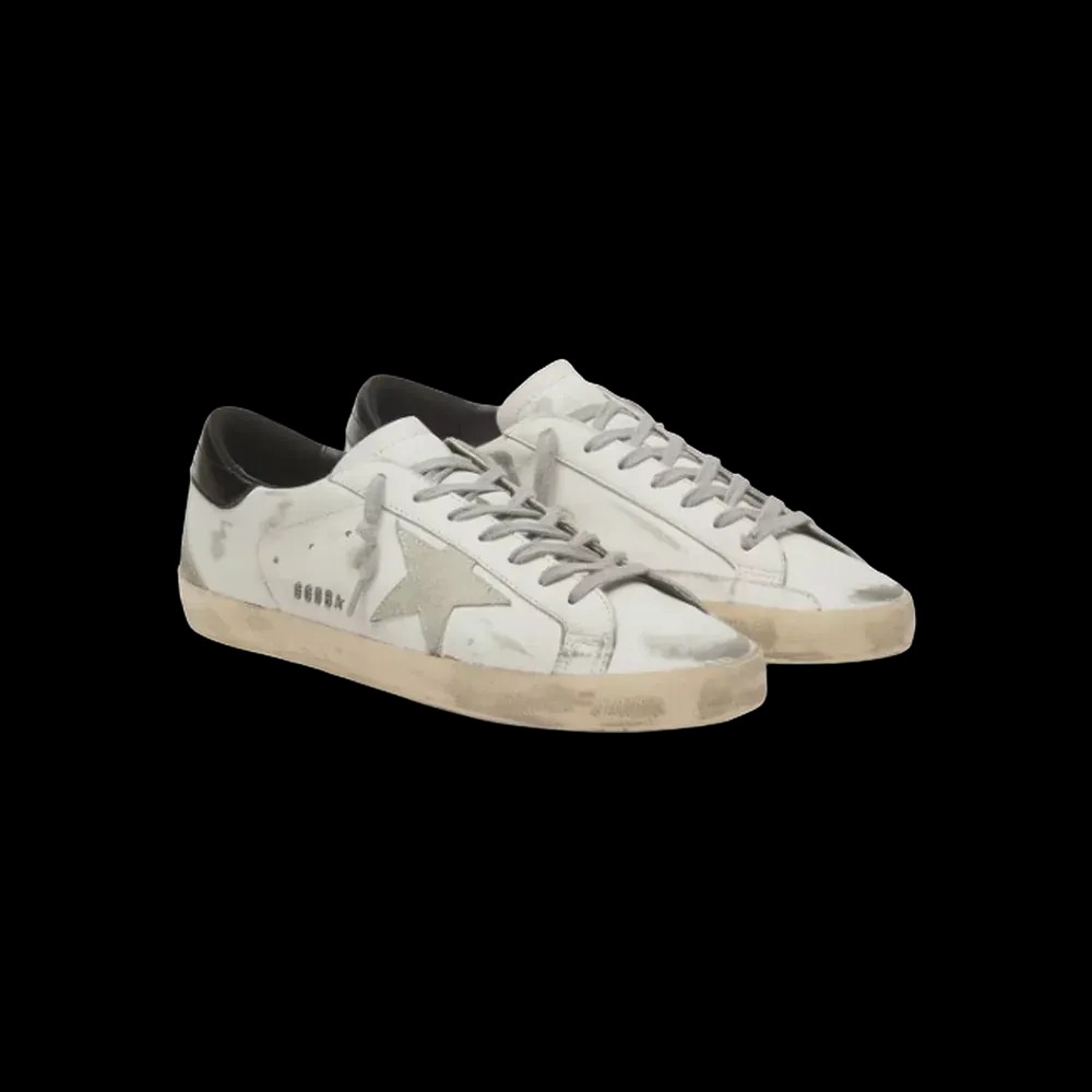 Golden Goose Super-Star With Black Heel Tab And Metal Stud Lettering - HypeFly India View 3