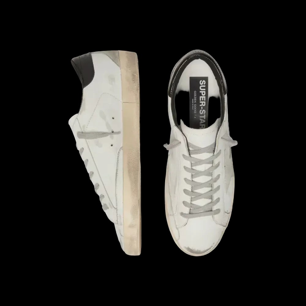 Golden Goose Super-Star With Black Heel Tab And Metal Stud Lettering - HypeFly India View 2