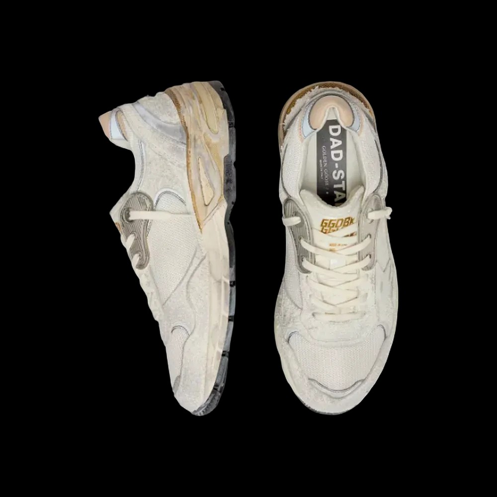 Golden Goose Dad-Star In Suede And Mesh With White Leather Star - HypeFly India View 3