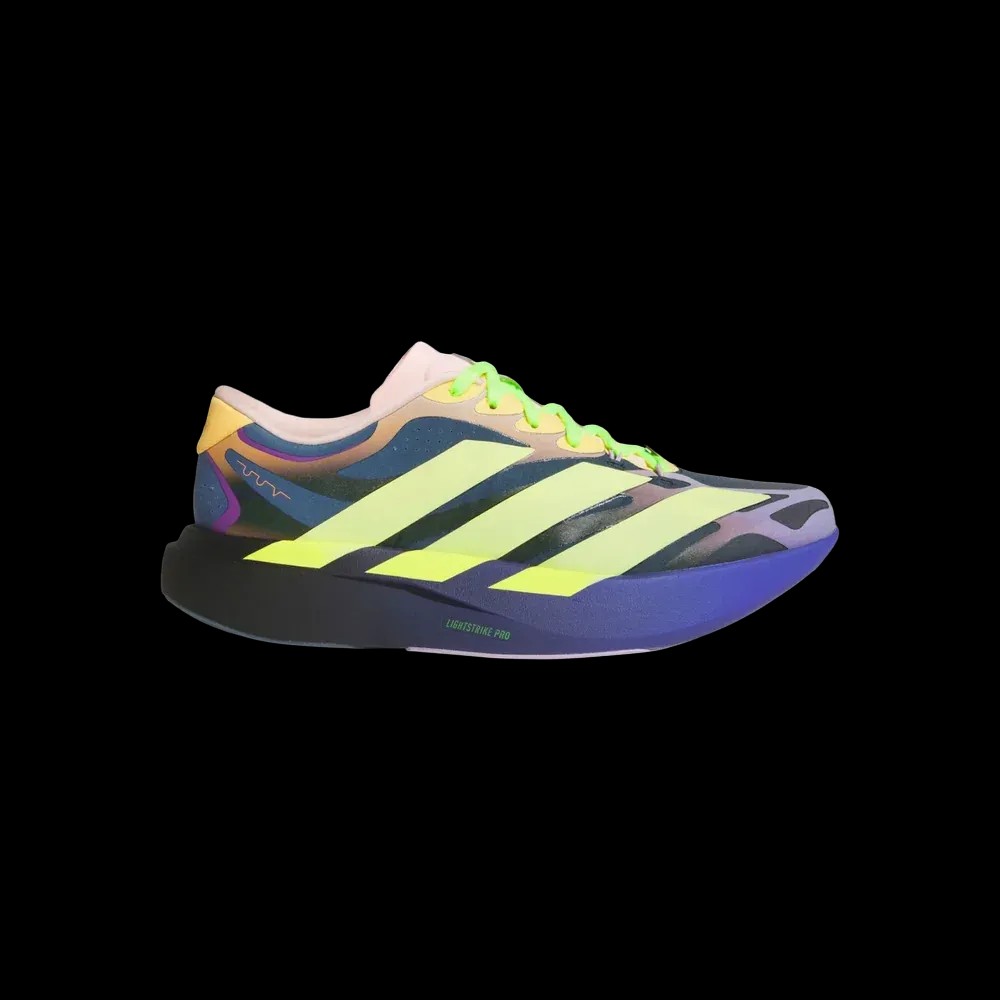 The Whitaker Group X Adidas Adizero Evo SL EXO 'Do Not Duplicate: Neon Lights Blue' - HypeFly India View 1