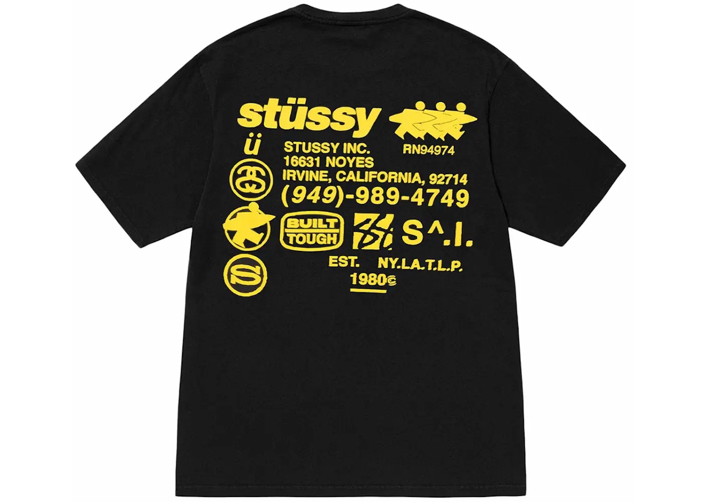 STUSSY DNA TEE PIGMENT DYED BLACK - HypeFly India View 1