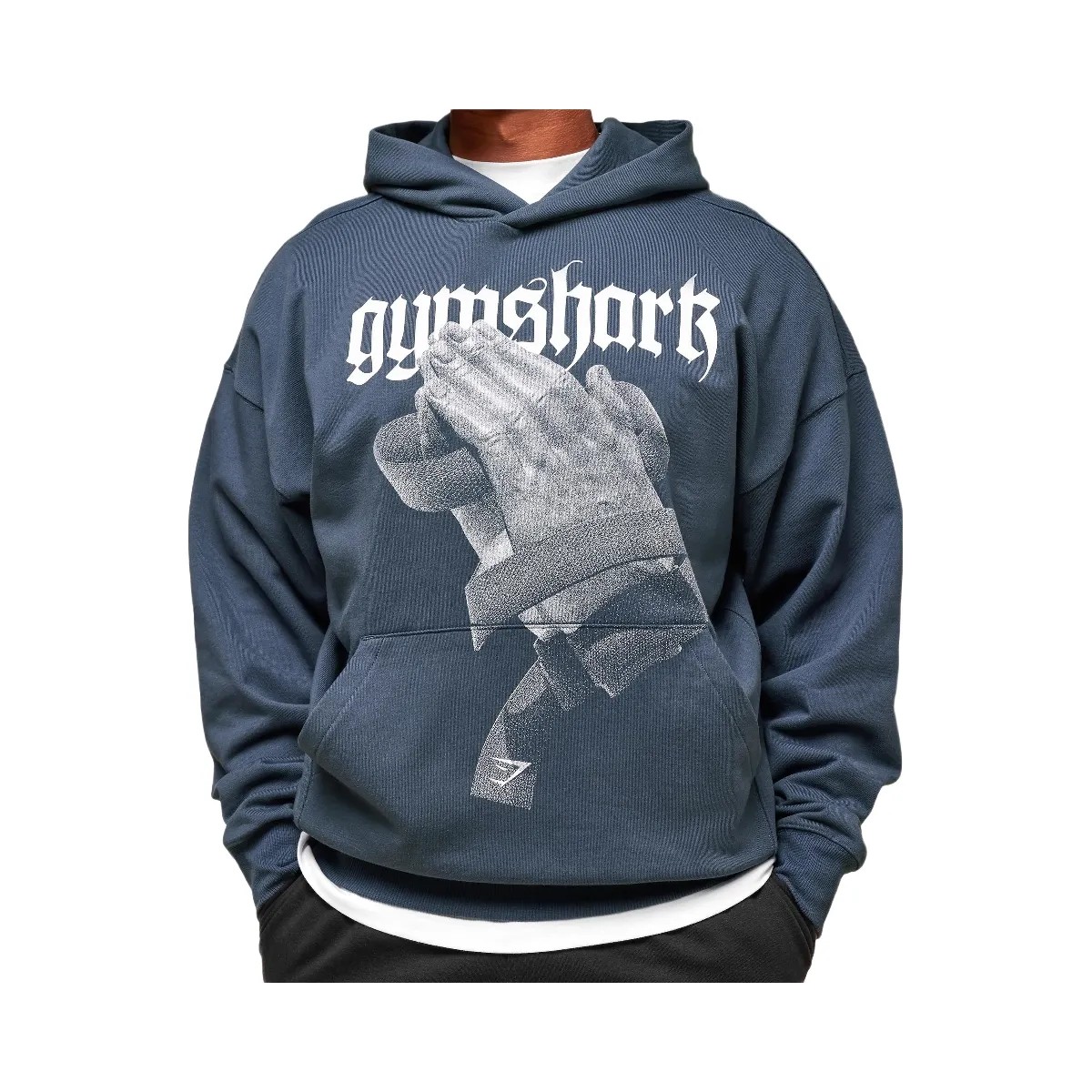 Gymshark Prayer Hands Hoodie - Titanium Blue - HypeFly India View 5
