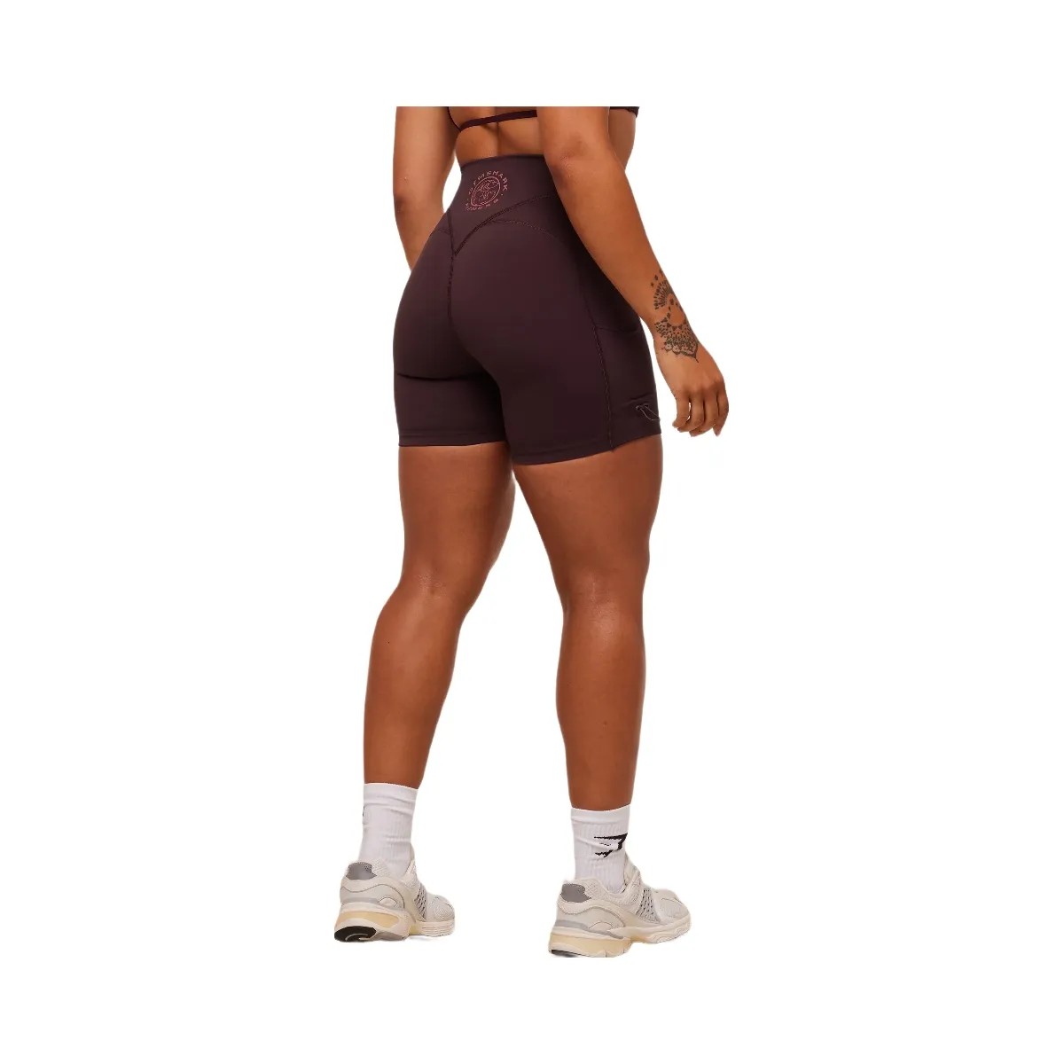 Gymshark Legacy Logo Tight Shorts - Cherry Purple - HypeFly India View 2