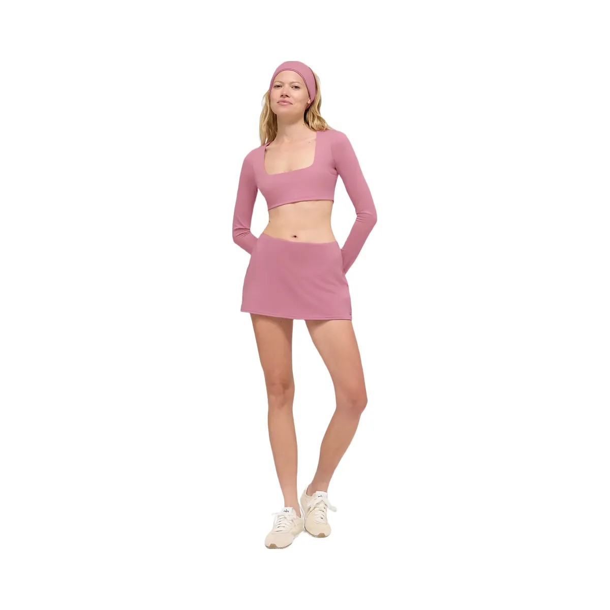 Alo Women's Softsculpt Precision Mini Skirt - Pink Wild Rose - HypeFly India View 5