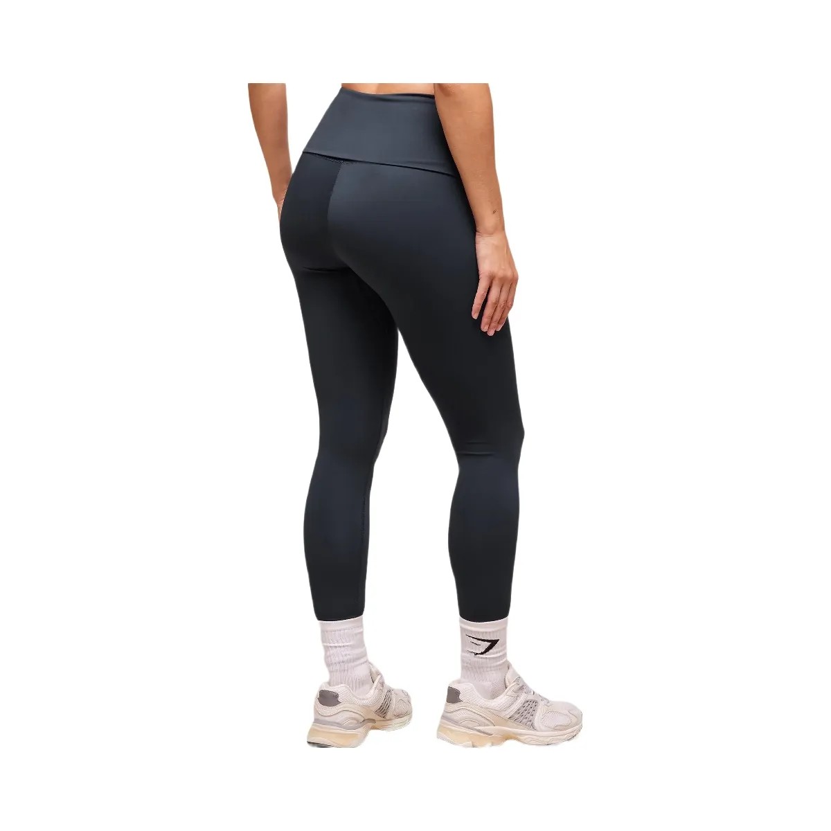 Gymshark Training Foldover Leggings - Heavy Blue - HypeFly India View 2