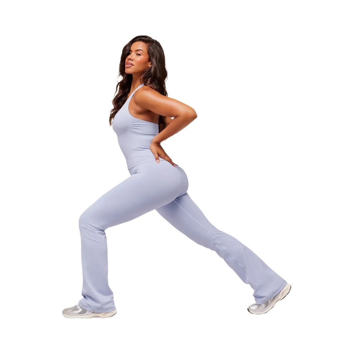 Gymshark Soft Sculpt Flared Leggings - Peri Blue - HypeFly India View 4