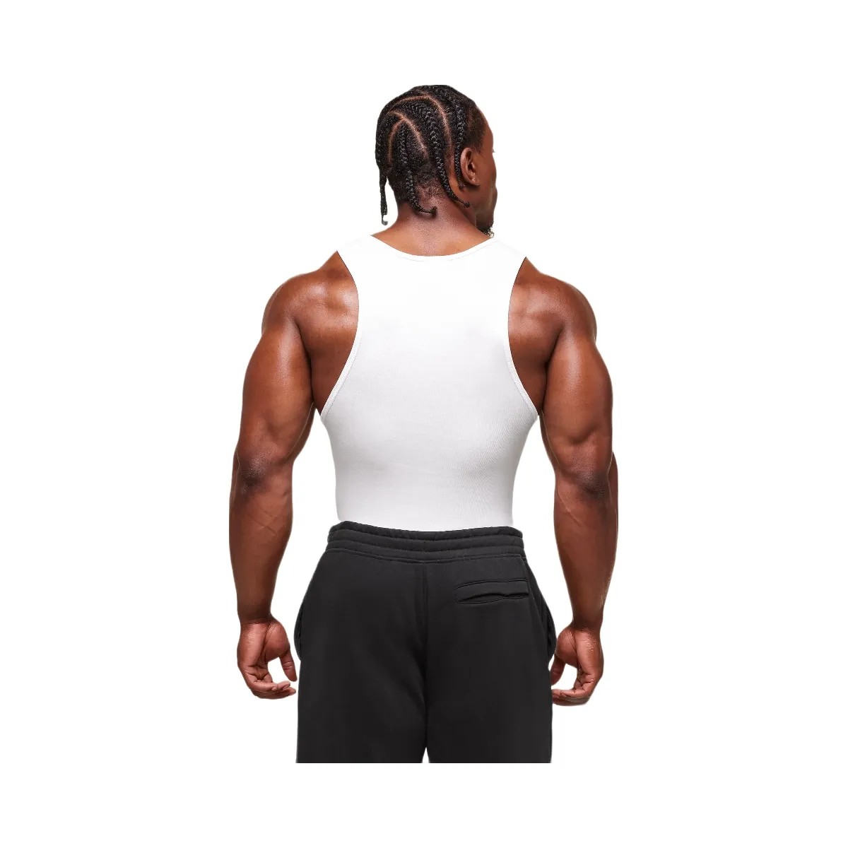Gymshark Lifting Club Ribbed Tank - White - HypeFly India View 2