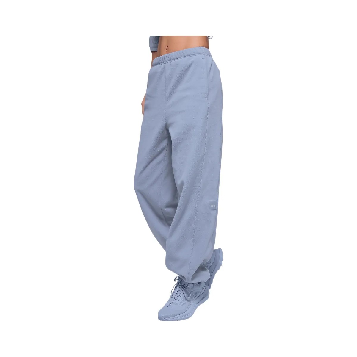 Alo Women's Polar Fleece High-Waist Retreat Jogger - Winter Frost - HypeFly India View 1