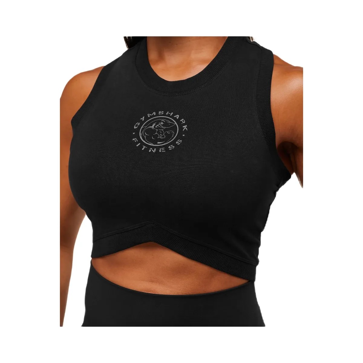 Gymshark Legacy Sleeveless Crop Top - Black - HypeFly India View 5