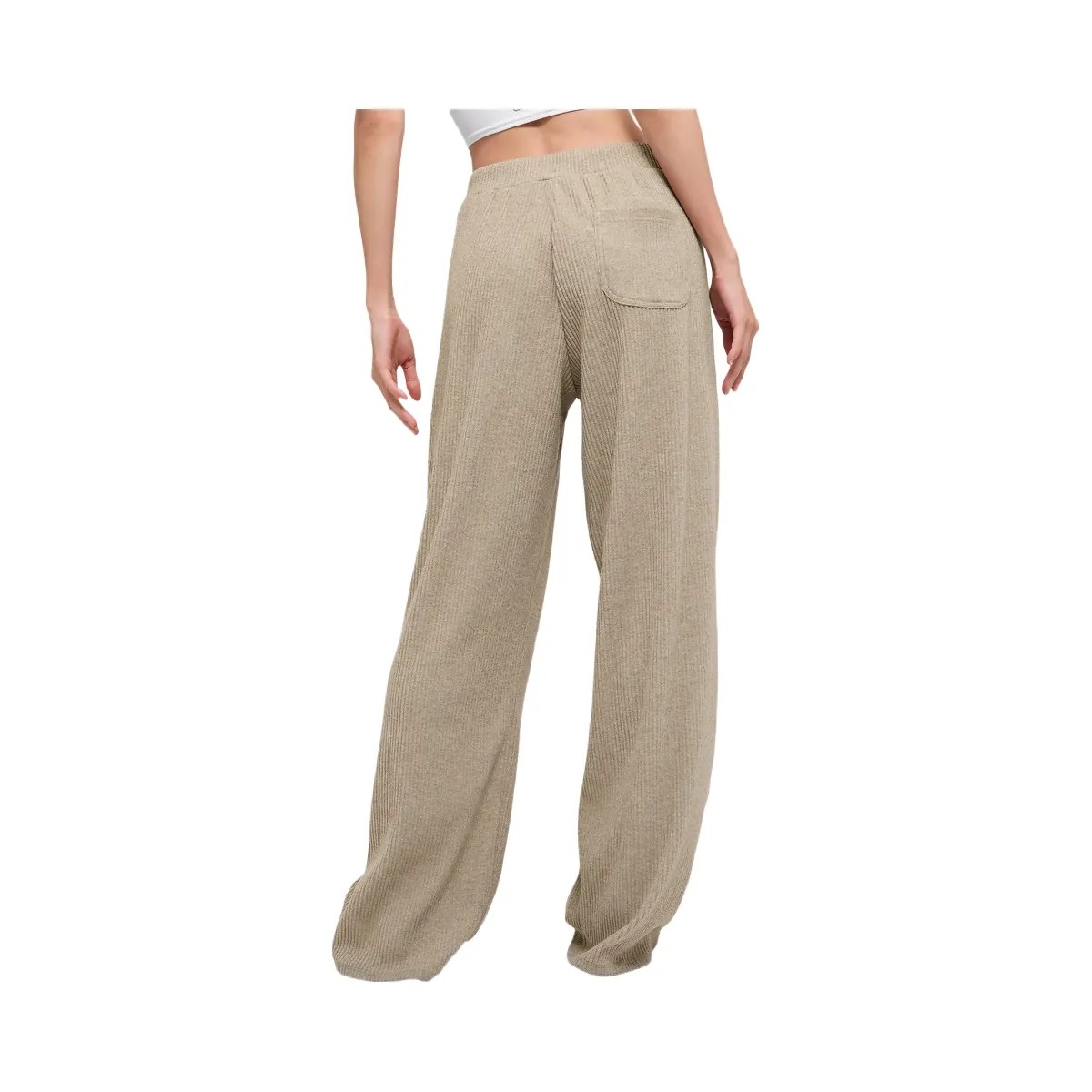 Alo Women's Muse Wide Leg Pant - Gravel Heather - HypeFly India View 2