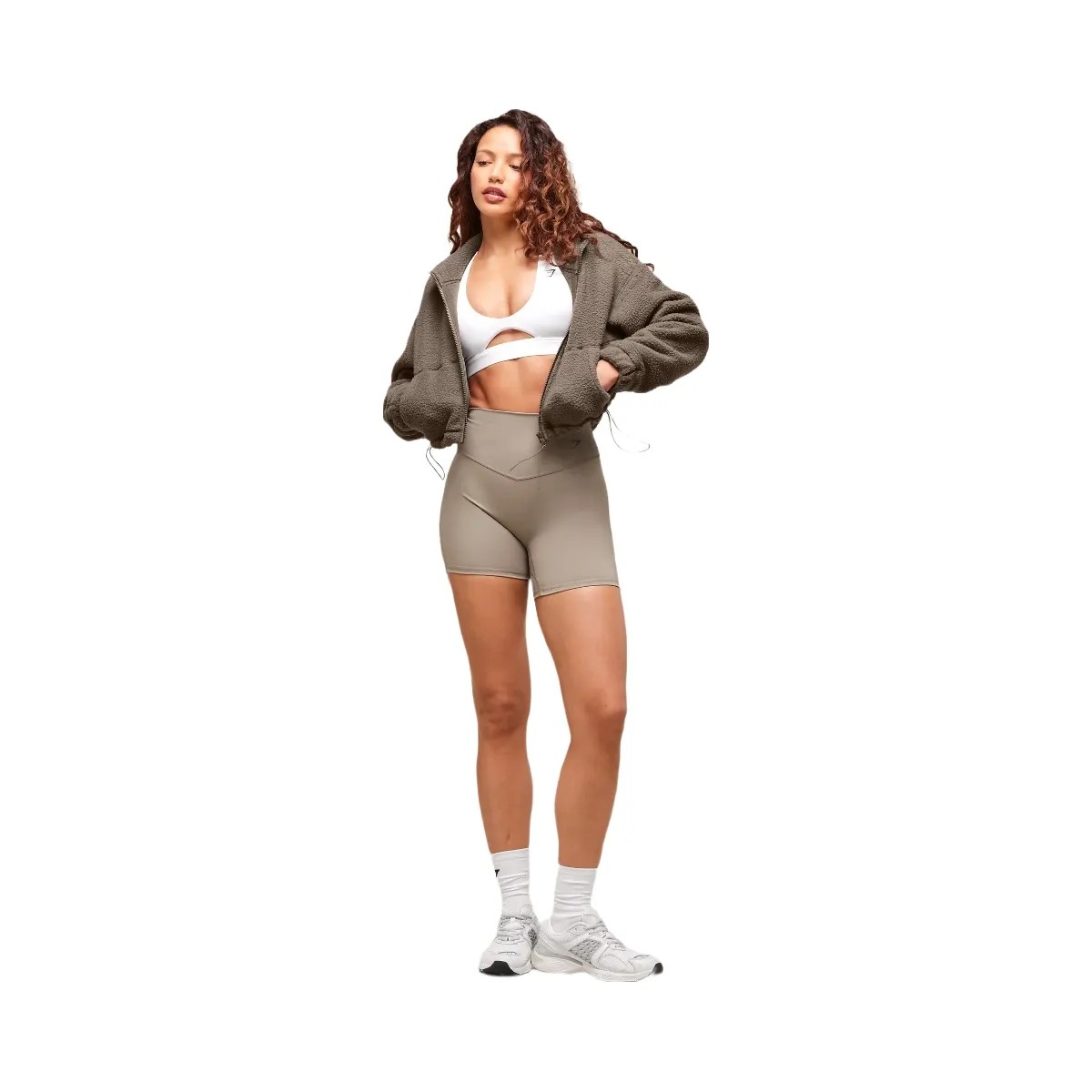 Gymshark Peek A Boo Sports Bra - White - HypeFly India View 4