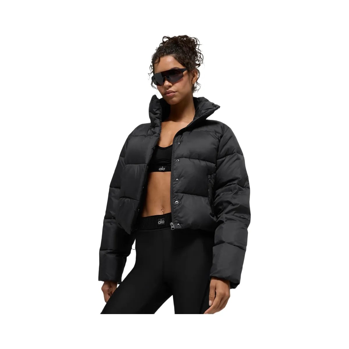 Alo Women's Gold Rush Puffer - Black - HypeFly India View 1