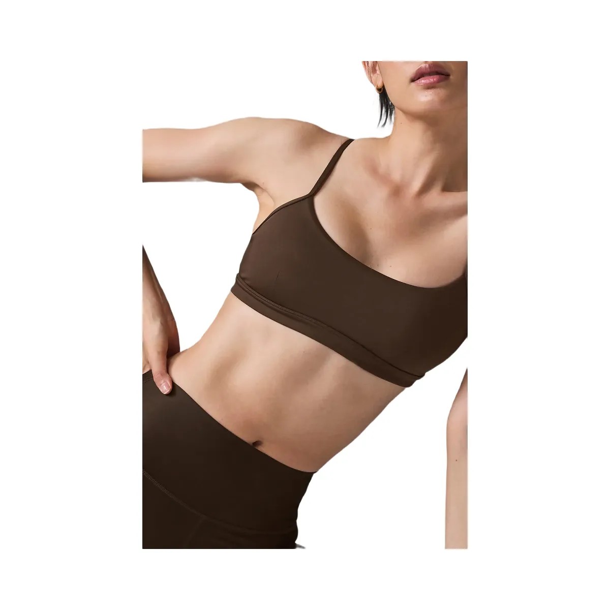 Alo Women's Airlift Intrigue Bra - Espresso - HypeFly India View 5