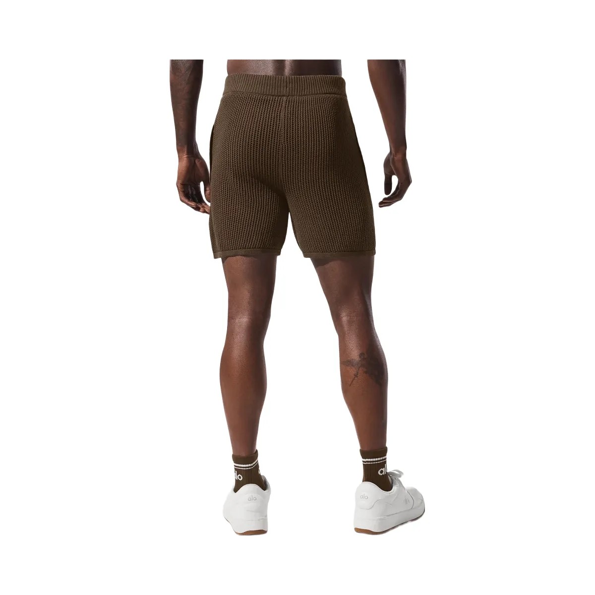 Alo Men's Open-Knit Short - Espresso - HypeFly India View 5