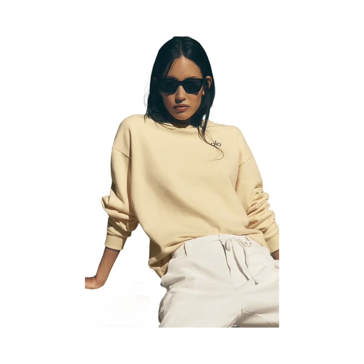 Alo Accolade Crew Neck Pullover - Candlelight Yellow - HypeFly India View 5
