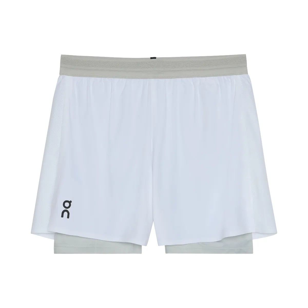 On 5" Performance 2/1 Shorts White | Glacier - HypeFly India View 1