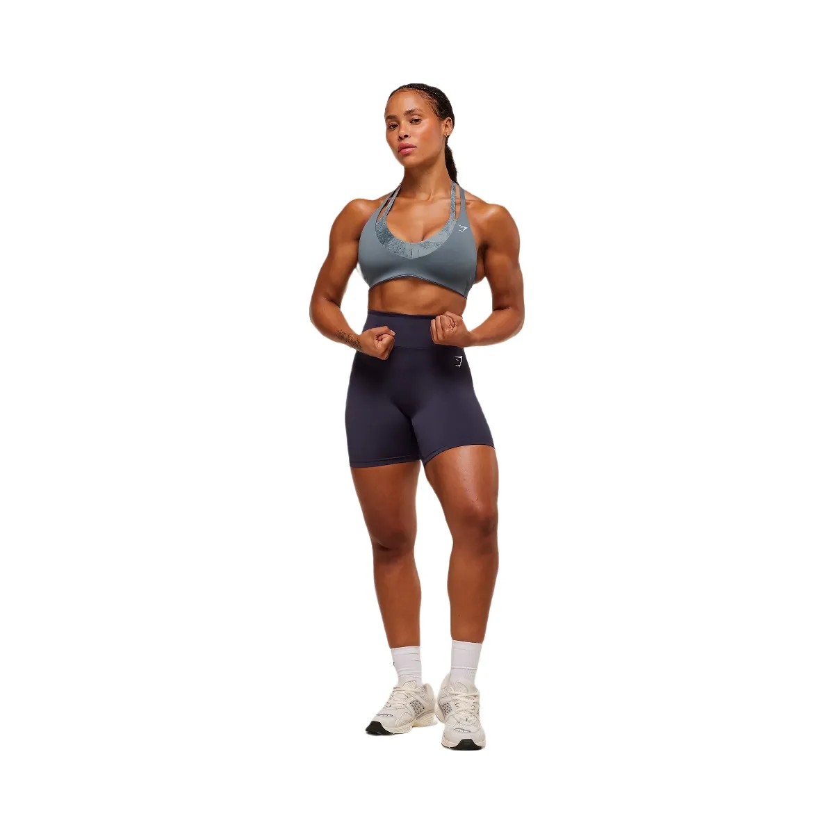 Gymshark Reps T Back Sports Bra - Iron Blue/Pantone Midnight Navy - HypeFly India View 4