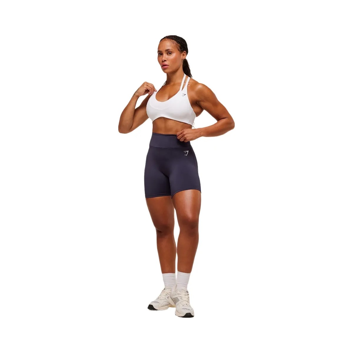 Gymshark Reps T Back Sports Bra - White - HypeFly India View 5