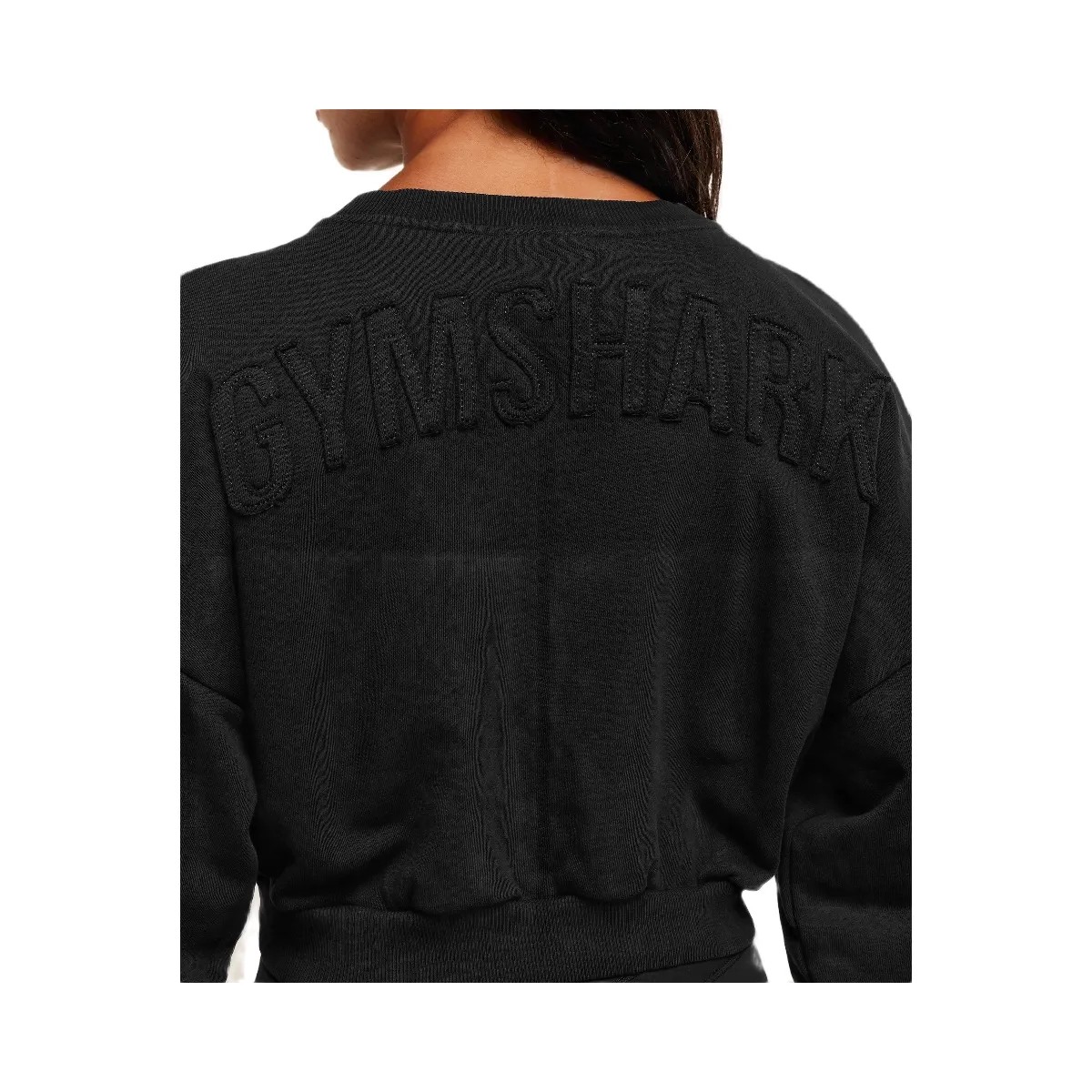 Gymshark Power Washed Sweat Top - Black/Acid Wash Small Ball - HypeFly India View 4