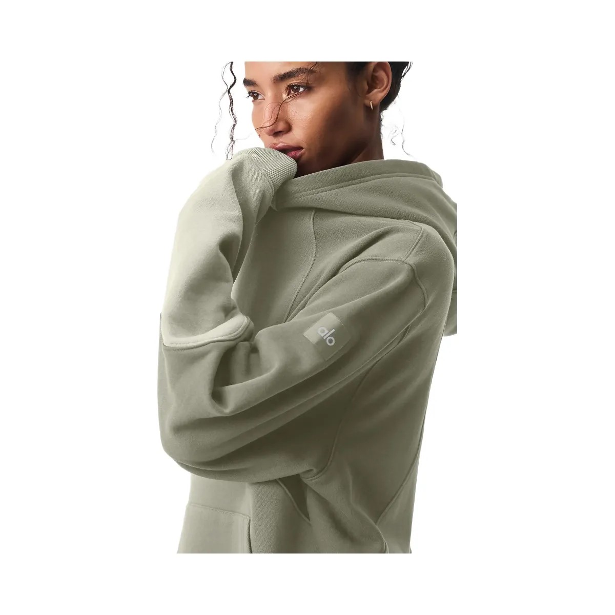 Alo Women's Make Waves Hoodie - Limestone Tonal - HypeFly India View 2