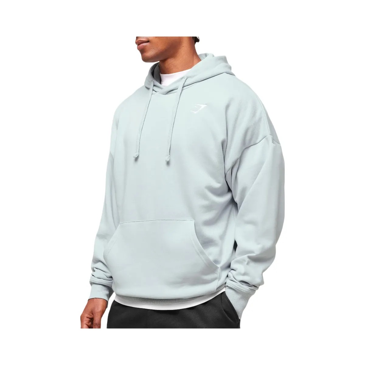 Gymshark Crest Oversized Hoodie - Smoke Blue - HypeFly India View 4