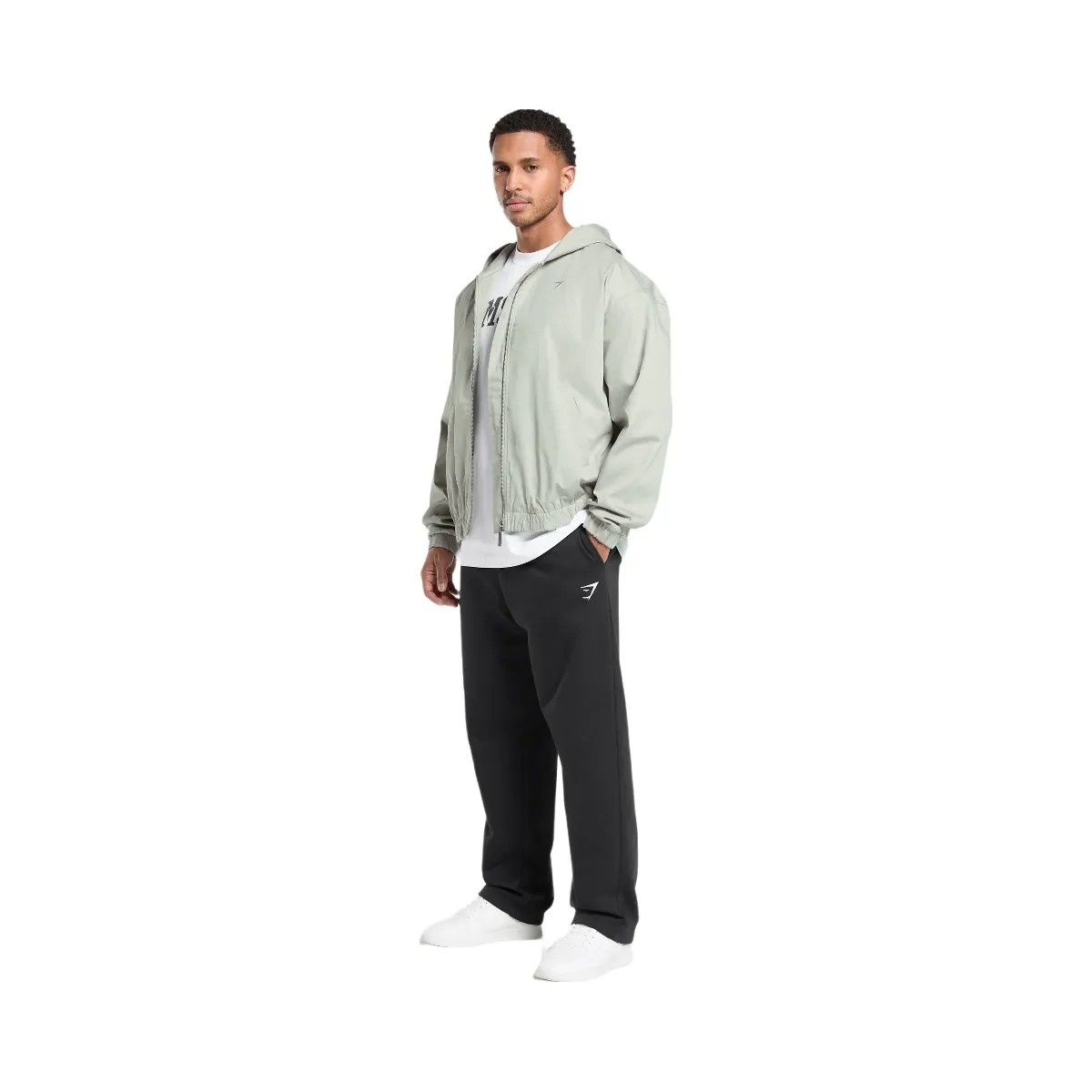 Gymshark Oversized Hooded Jacket - Stone Grey - HypeFly India View 4