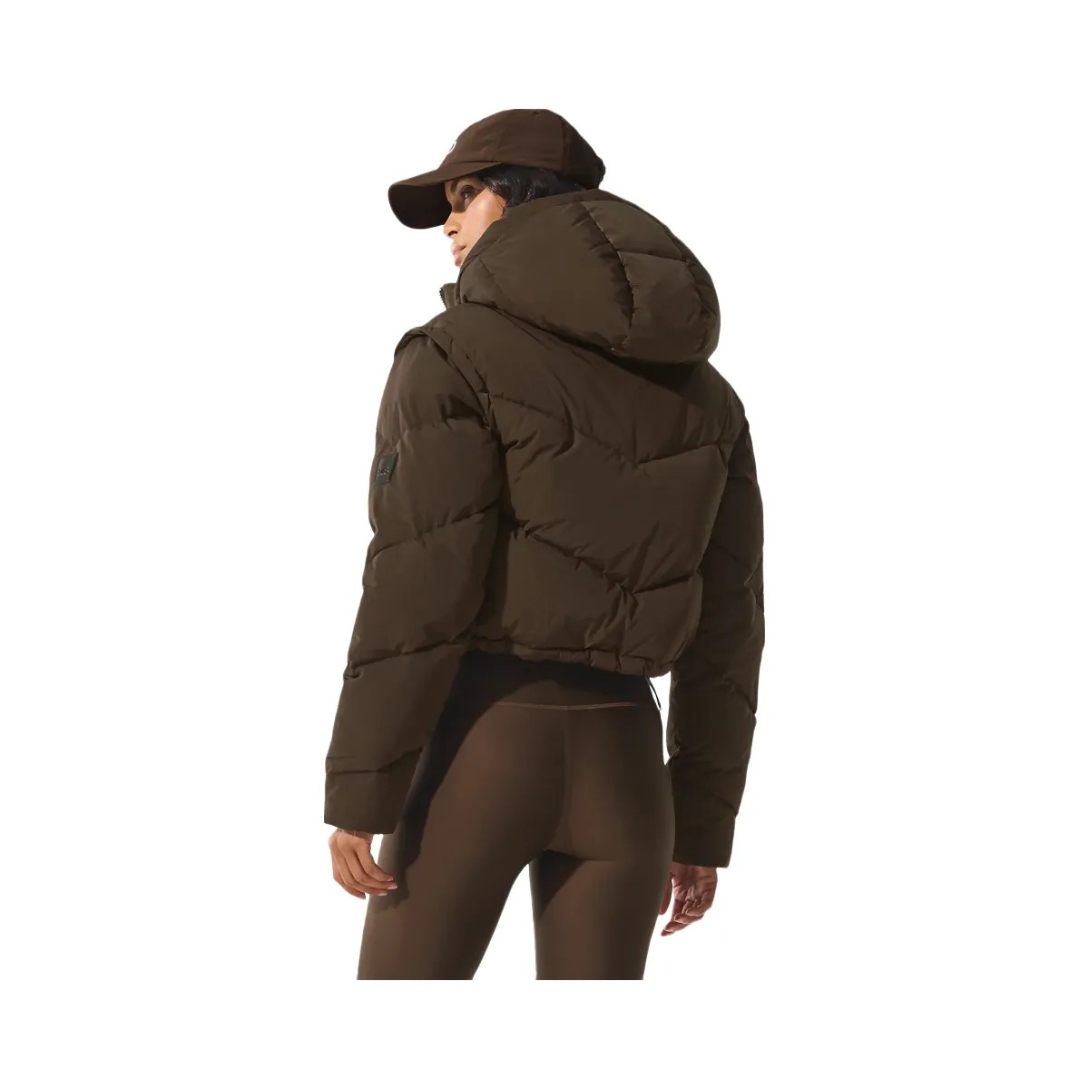 Alo Women's Glacier Puffer - Espresso - HypeFly India View 3