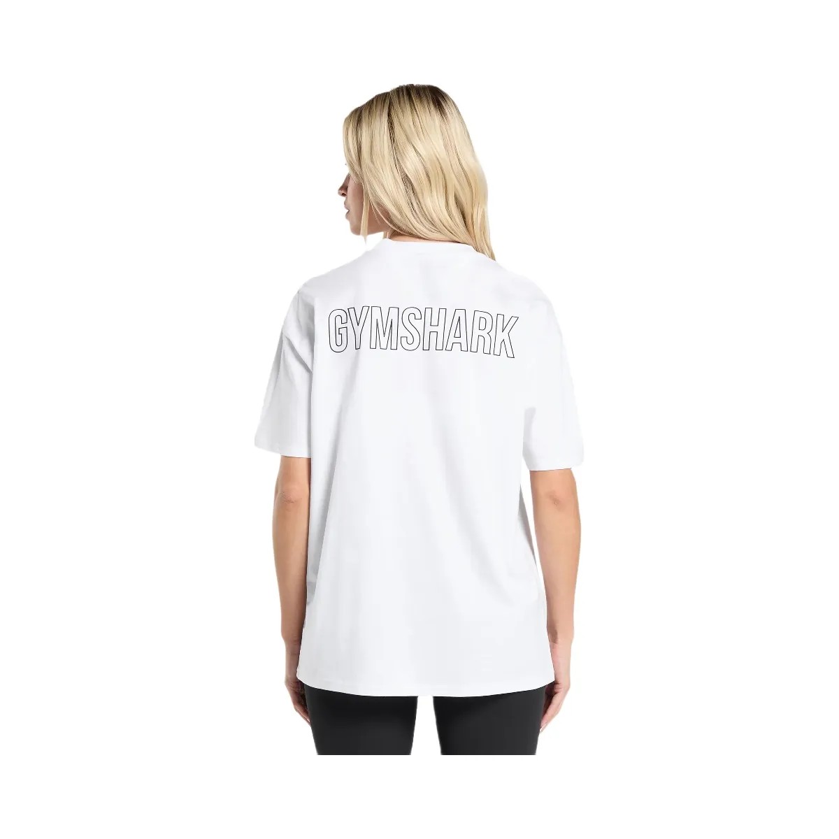 Gymshark Trace Graphic Oversized T-Shirt - White - HypeFly India View 6