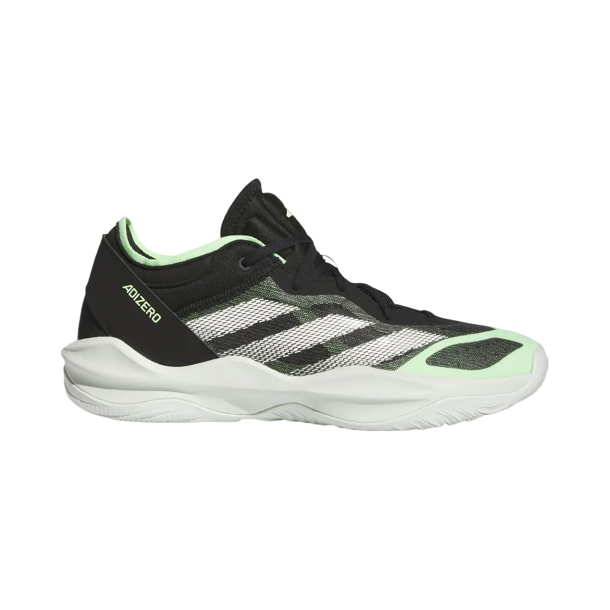 Adidas Adizero Select 2.0 Low Core Black Cloud White Green Spark - HypeFly India View 5