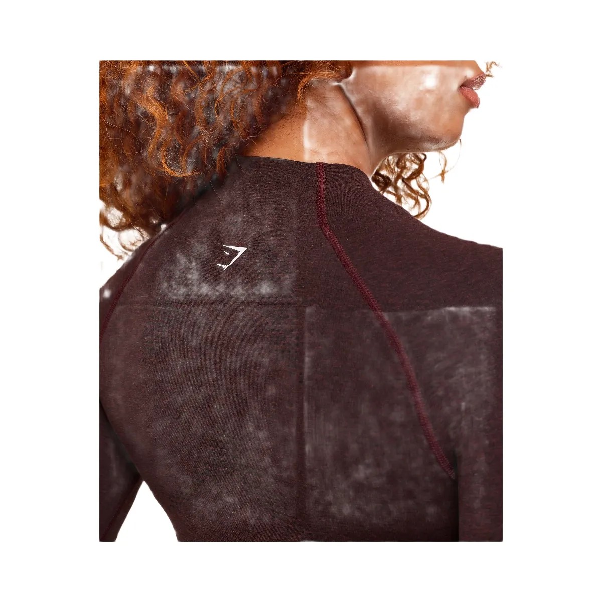 Gymshark Vital Midi Zip Up Jacket - Rich Maroon/Marl - HypeFly India View 5
