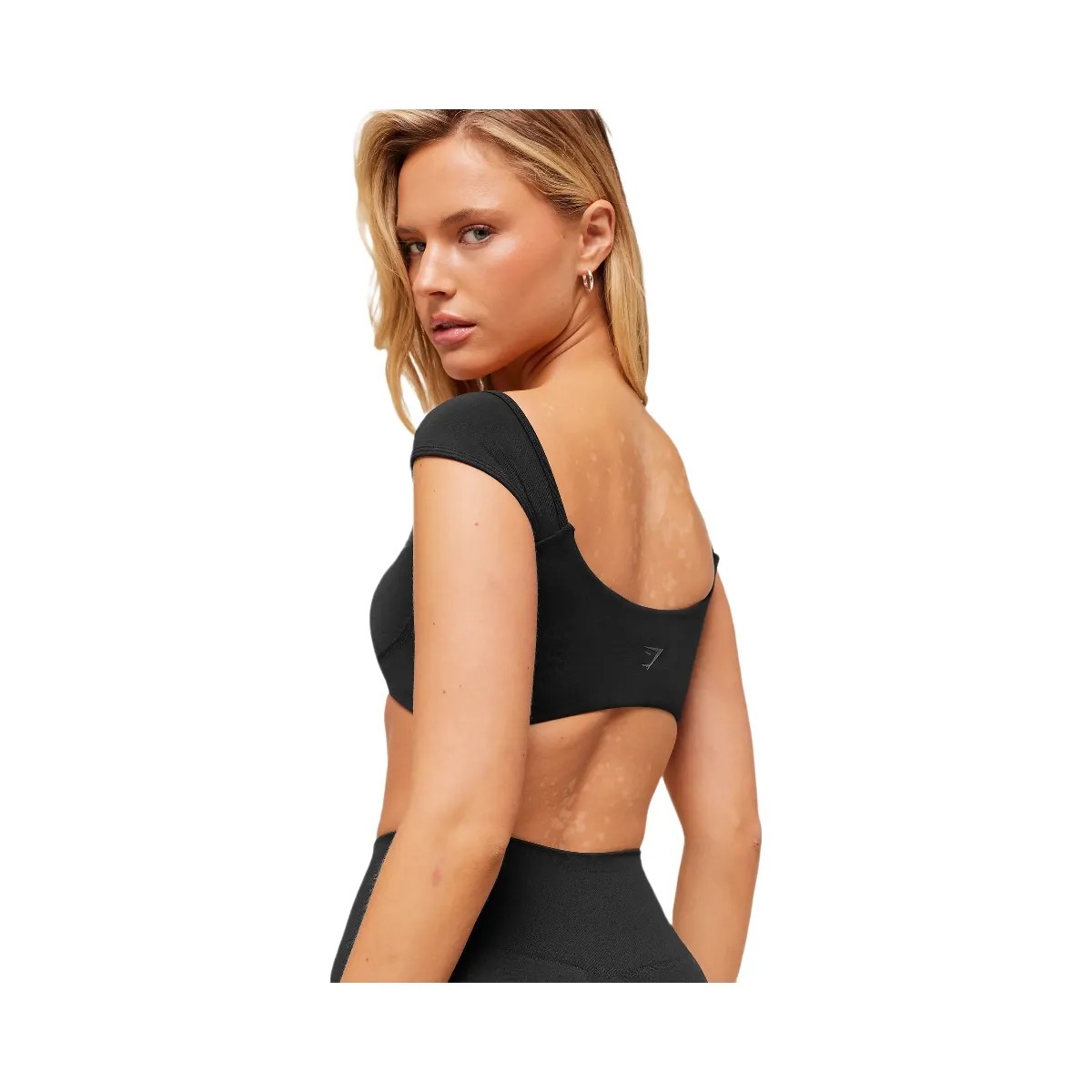 Gymshark Soft Sculpt Cap Sleeve Bralette - Black - HypeFly India View 4