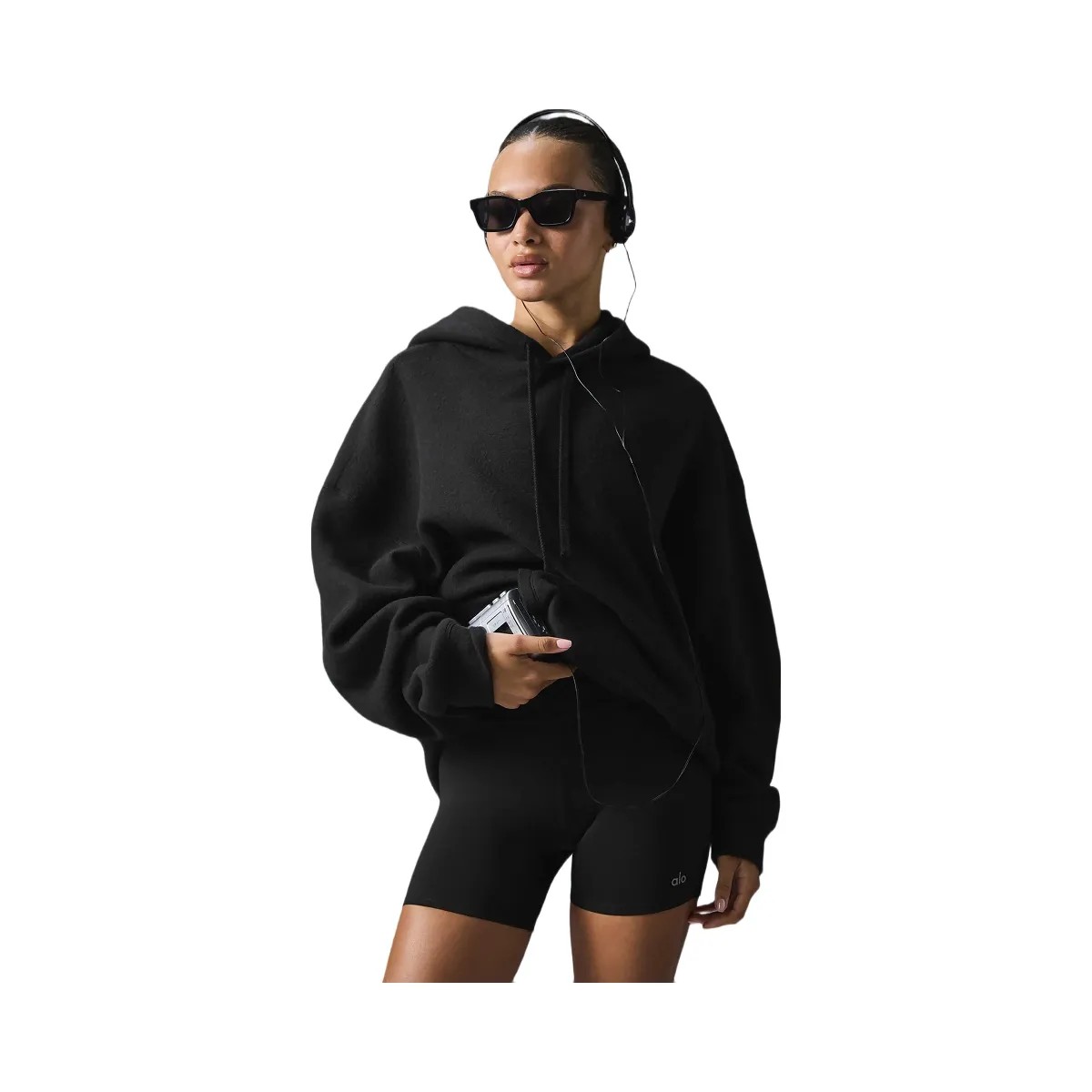Alo Women's Triumph Restore Hoodie - Black - HypeFly India View 4