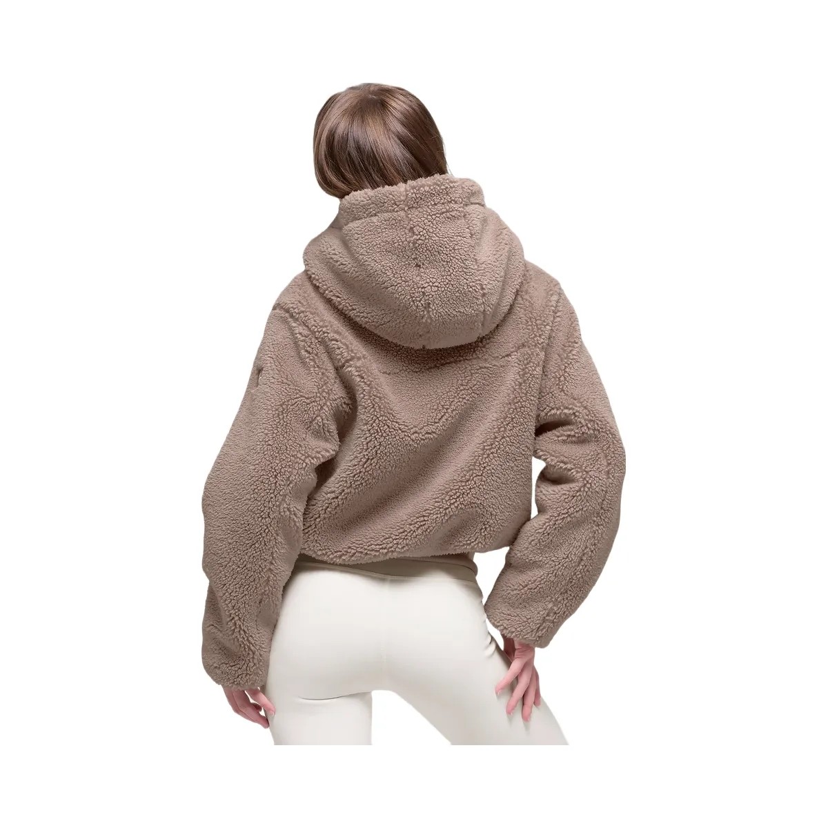 Alo Women's Foxy Sherpa Jacket - Chai Latte - HypeFly India View 3