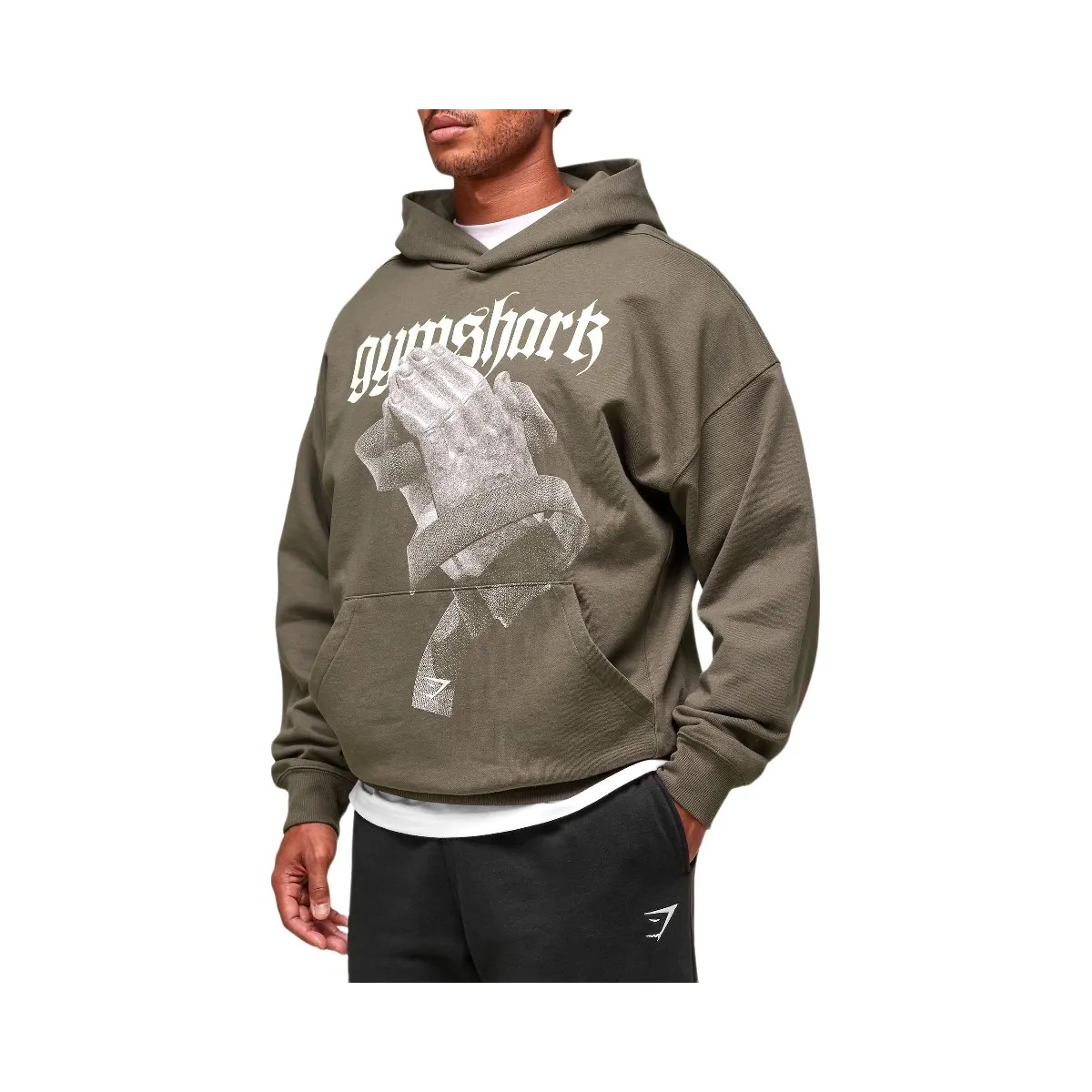 Gymshark Prayer Hands Hoodie - Camo Brown - HypeFly India View 4