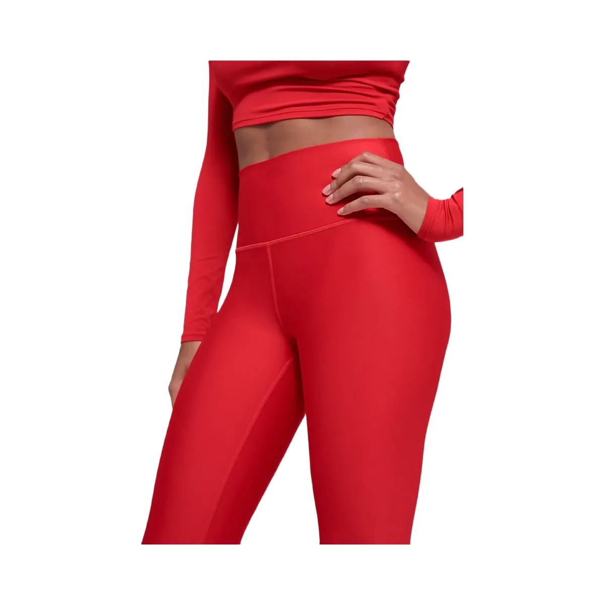 Alo Women's 7/8 High-Waist Airlift Legging - Bright Red - HypeFly India View 3