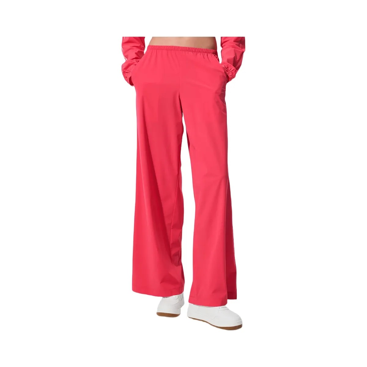 Alo Women's Breezy Wide Leg Pant (Long) - Candy Red - HypeFly India View 1