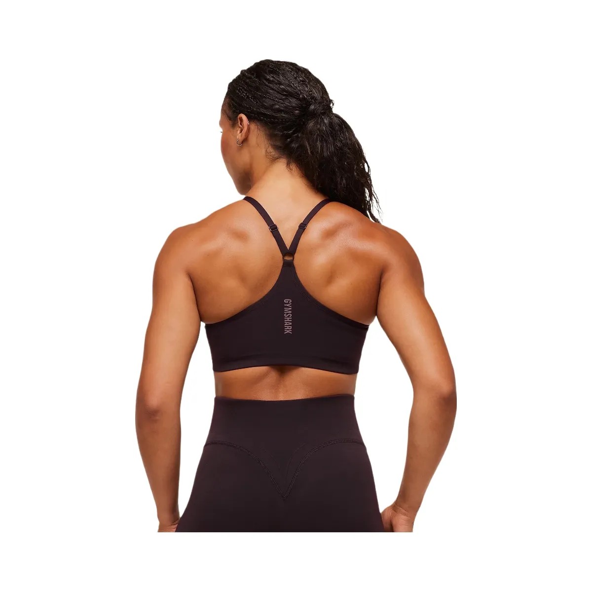 Gymshark Activate Seamless Bralette - Plum Brown - HypeFly India View 3