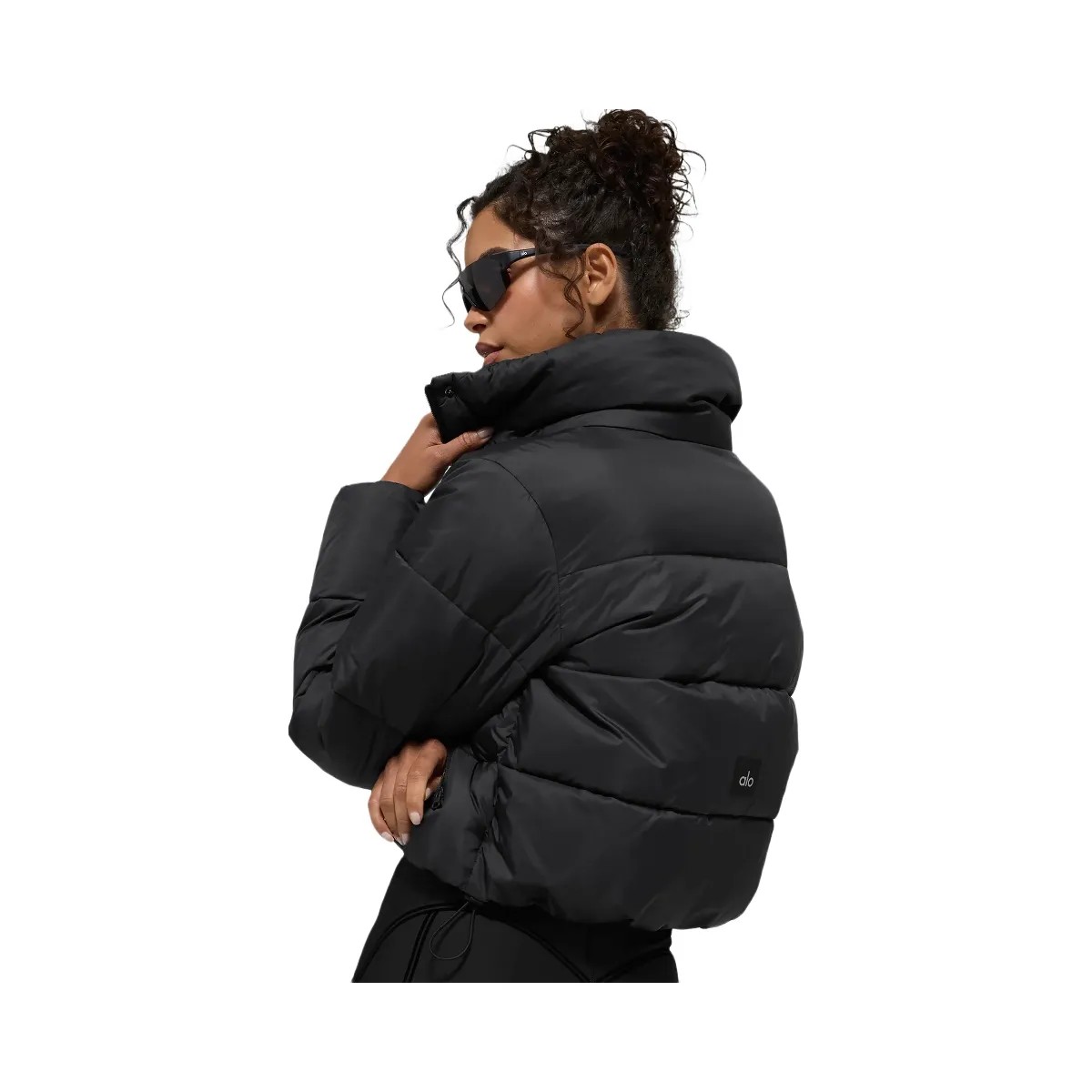 Alo Women's Gold Rush Puffer - Black - HypeFly India View 3