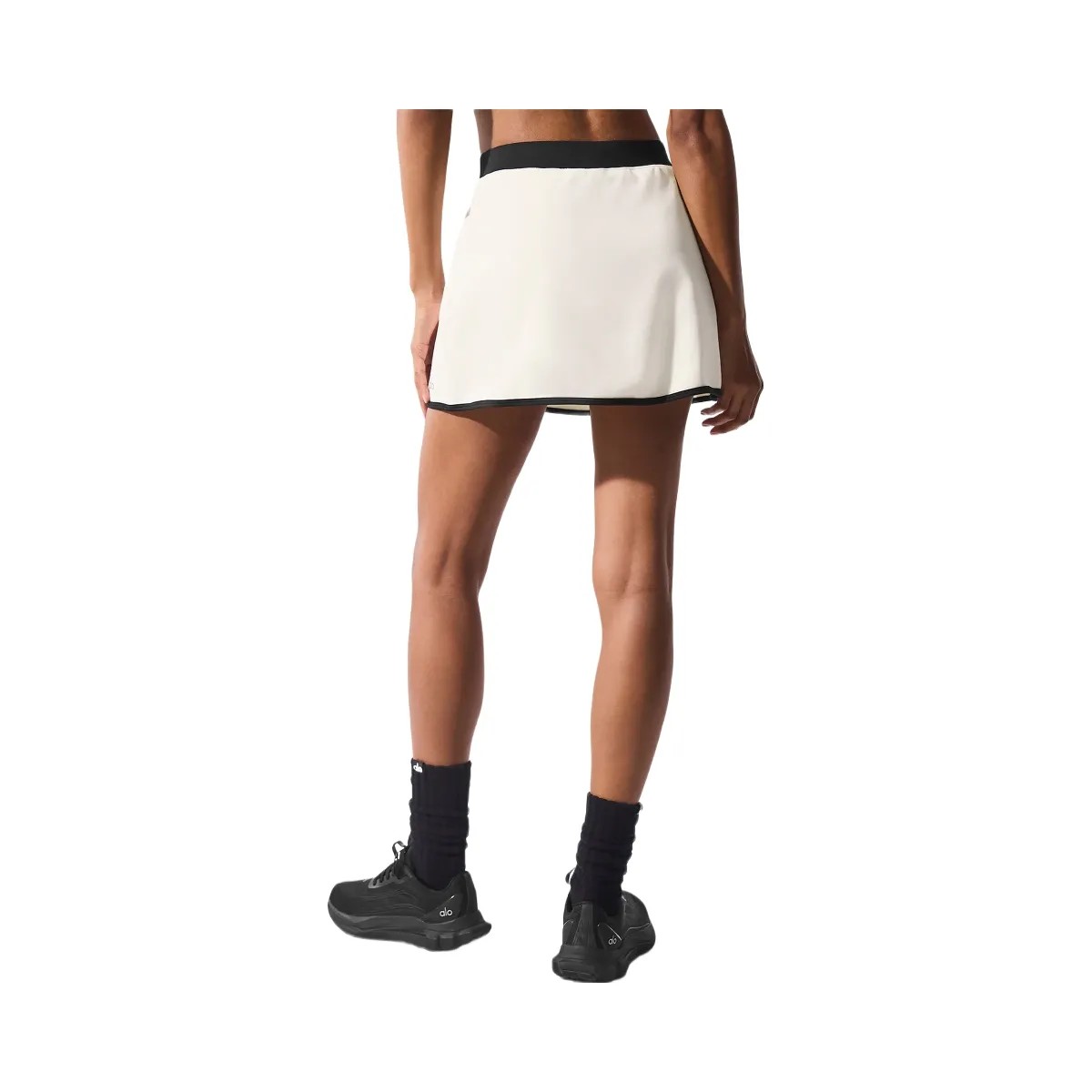 Alo Women's Airbrush Streamlined Skirt - Ivory/Black - HypeFly India View 2