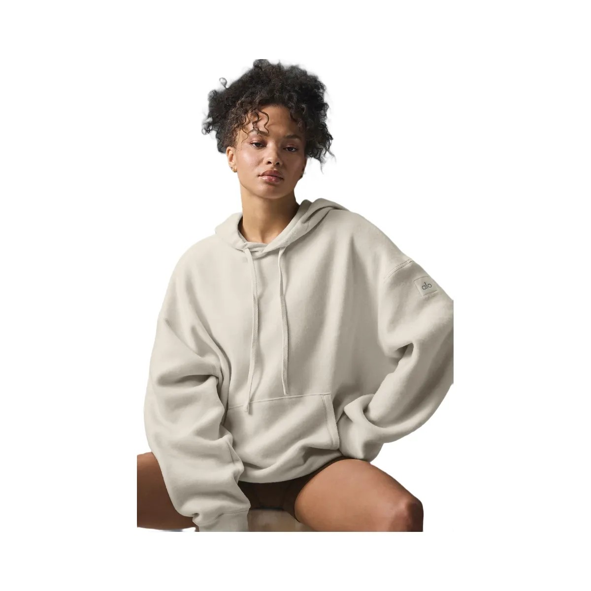 Alo Women's Triumph Restore Hoodie - Bone - HypeFly India View 1