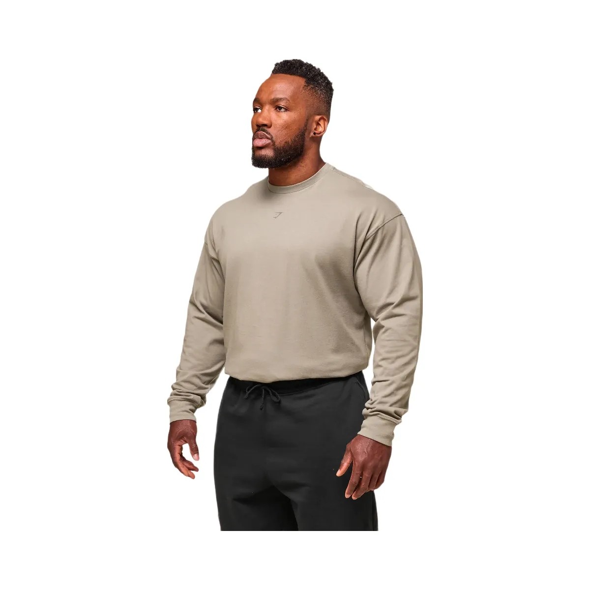 Gymshark We Do Gym Long Sleeve T-Shirt - Linen Brown - HypeFly India View 4