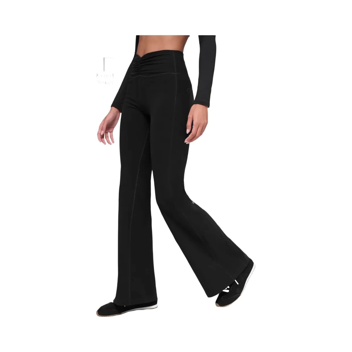 Alo Women's soft Intuition High-Waist Bootcut - Black - HypeFly India View 2