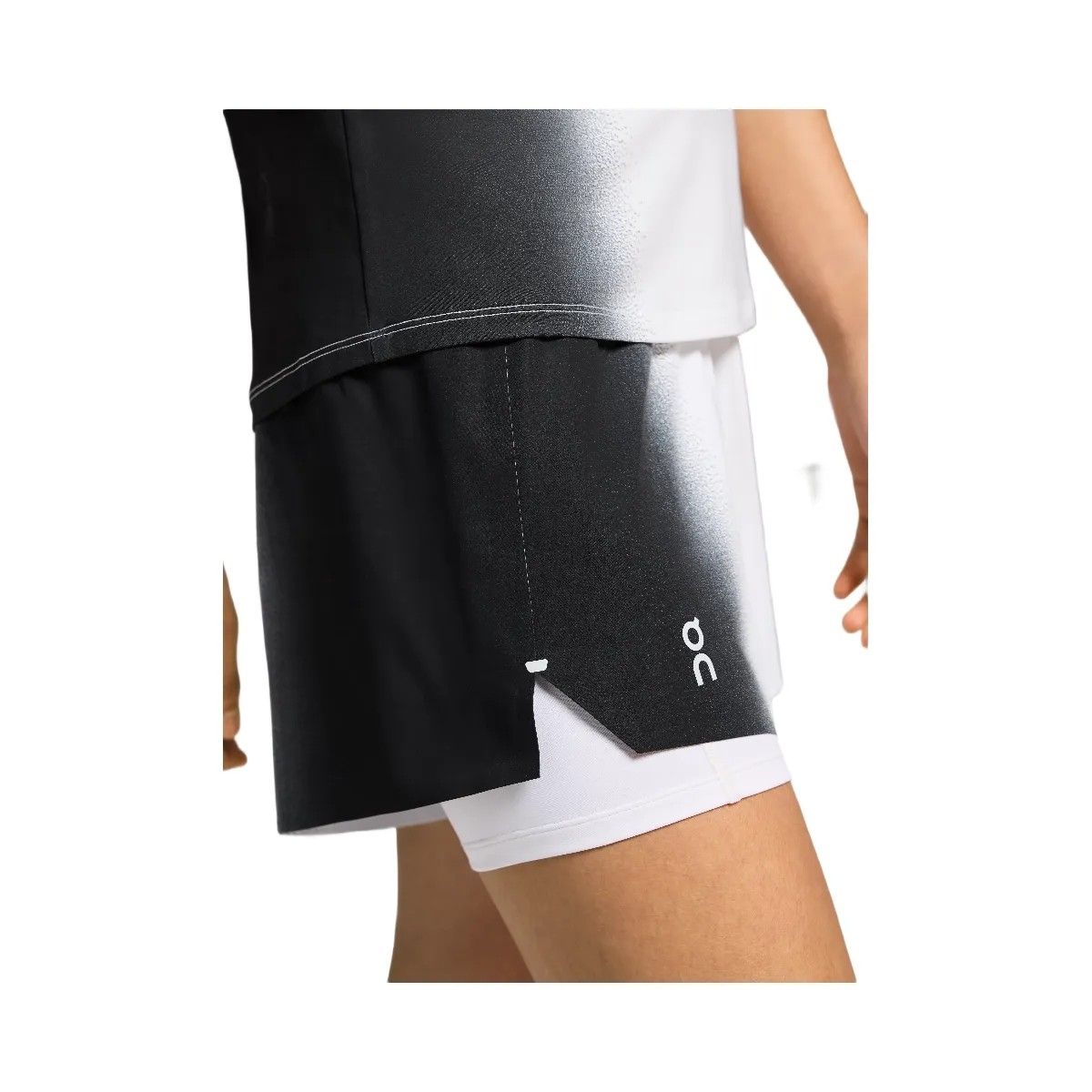 On Court Shorts Black | White - HypeFly India View 3